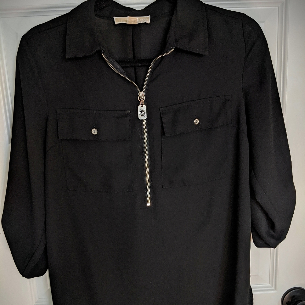 Michael Kors quarter zip blouse size small